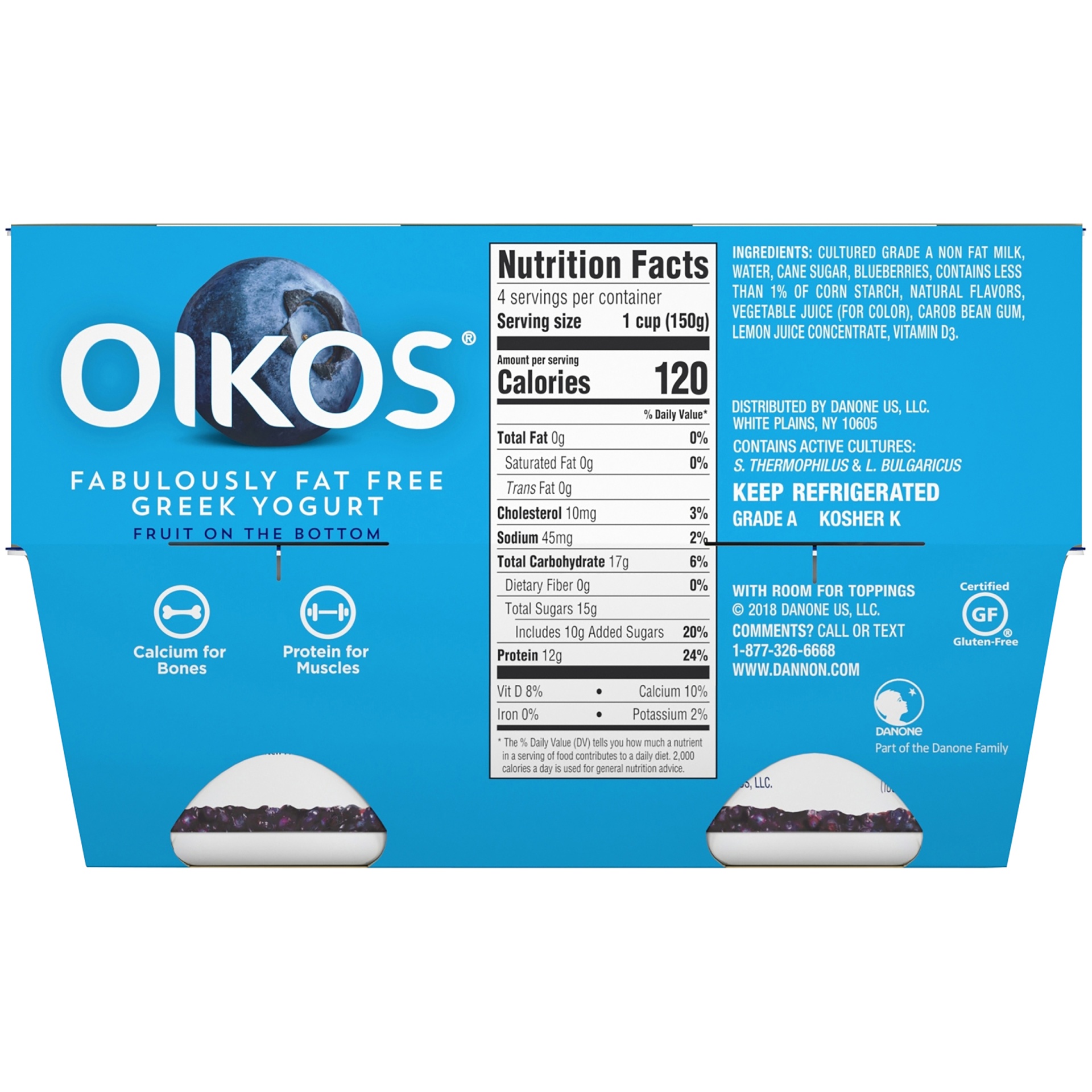 slide 2 of 5, Oikos Strawberry Greek Yogurt, 4 ct; 5.3 oz