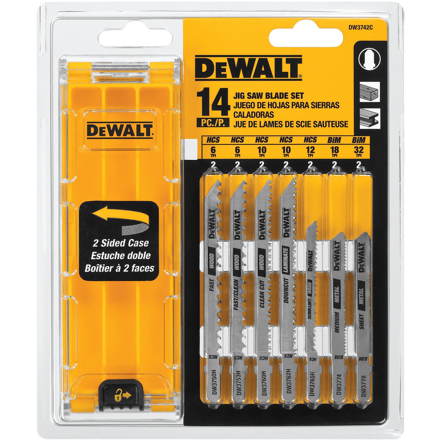 slide 5 of 6, DEWALT Set T-shank Bi-metal Jigsaw Blade Set ( 14 -Pack ), 1 ct