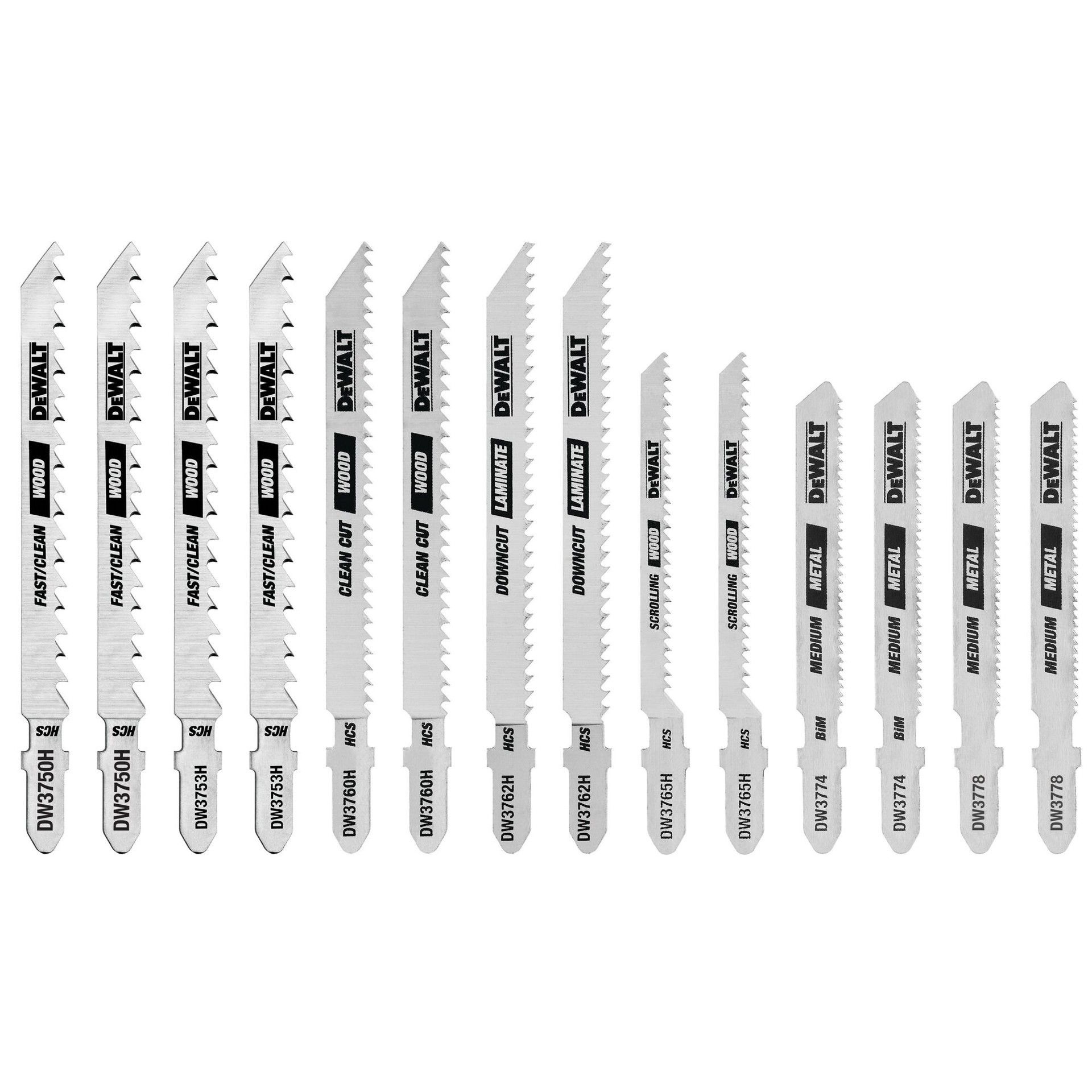 slide 1 of 6, DEWALT Set T-shank Bi-metal Jigsaw Blade Set ( 14 -Pack ), 1 ct