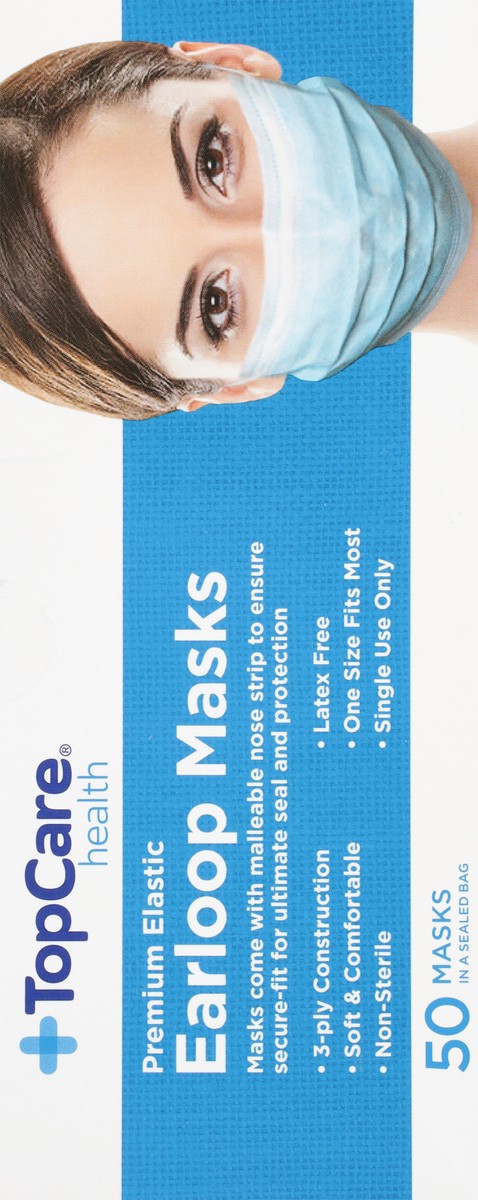 slide 3 of 9, TopCare Top Care Topcare Health Earloop Masks, 50 ct