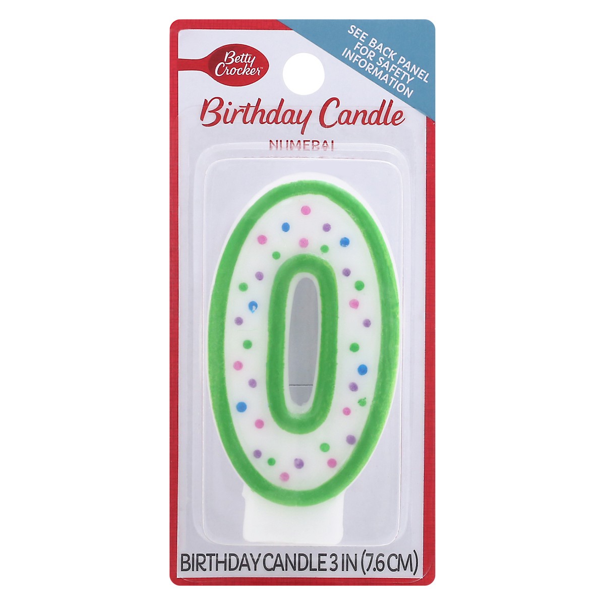 slide 3 of 10, Betty Crocker Candles Birthday Numeral 0 - 1 Count, 1 ct