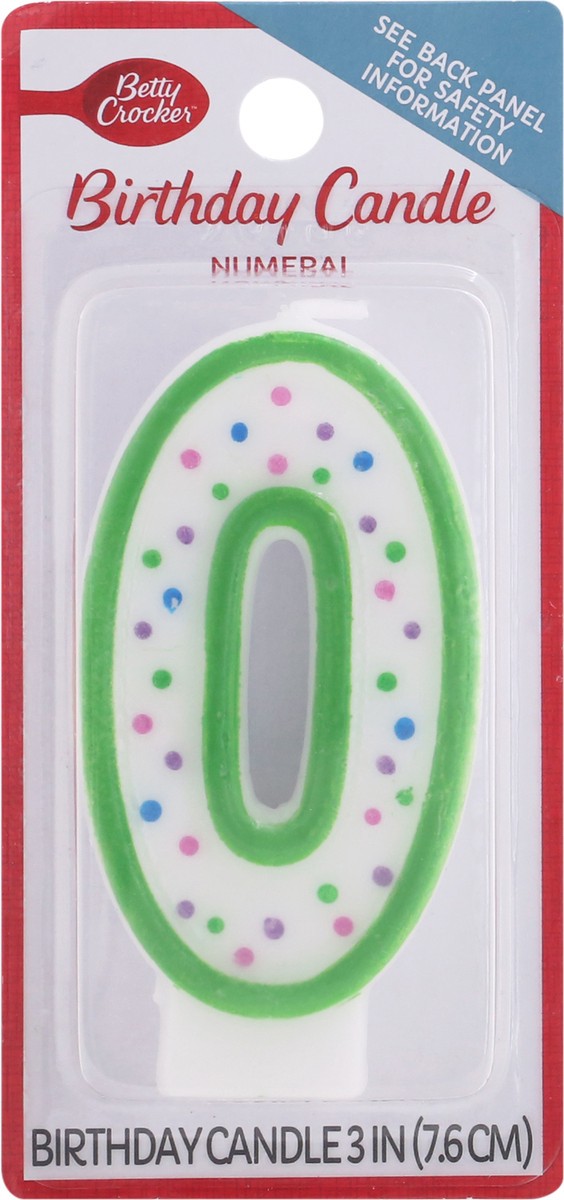 slide 1 of 10, Betty Crocker Candles Birthday Numeral 0 - 1 Count, 1 ct