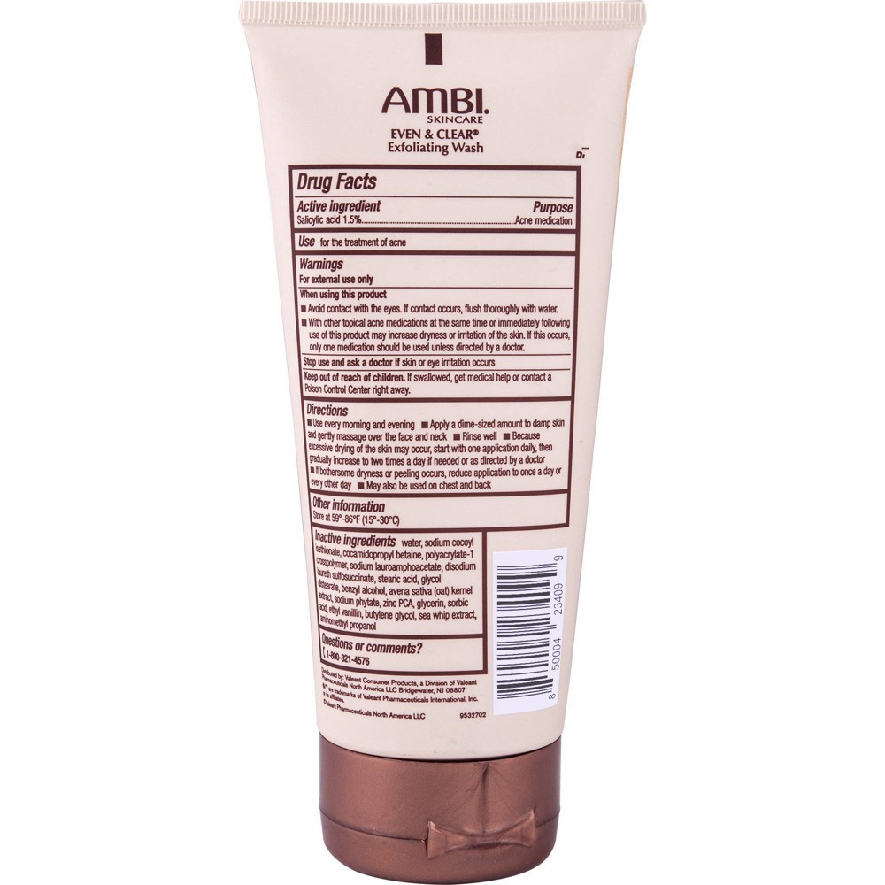 slide 2 of 5, Ambi Skincare Even & Clear Exfoliating Wash, 5 oz