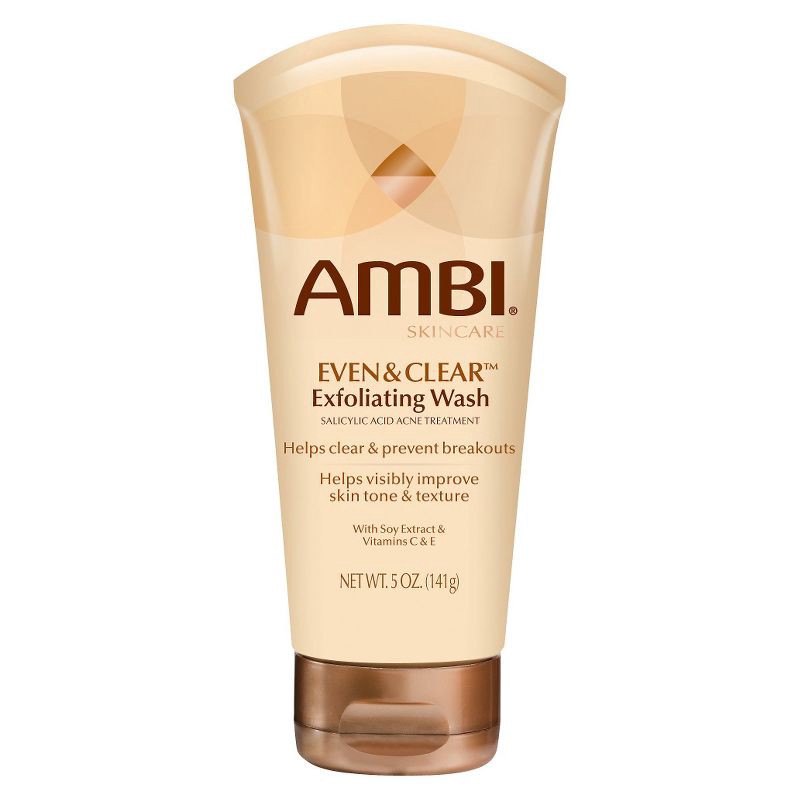 slide 1 of 5, Ambi Skincare Even & Clear Exfoliating Wash, 5 oz