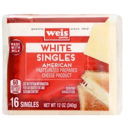 Weis Quality American Singles Cheese - 12 oz