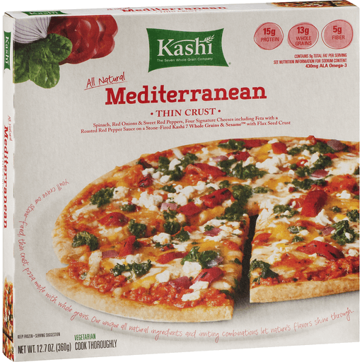 slide 1 of 1, Kashi Mediterranean Thin Crust Pizza, 12.7 oz