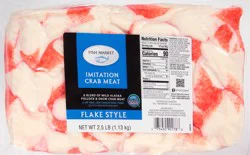 Fish Market Flake Style Immitation Crab Meat 2.5 lb