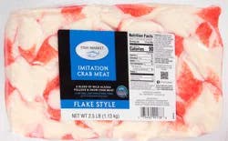 Fish Market Flake Style Immitation Crab Meat 2.5 lb