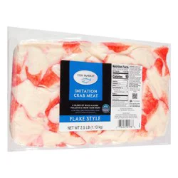 Fish Market Flake Style Immitation Crab Meat 2.5 lb