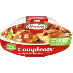 HORMEL COMPLEATS Cheese Manicotti With Meat Sauce