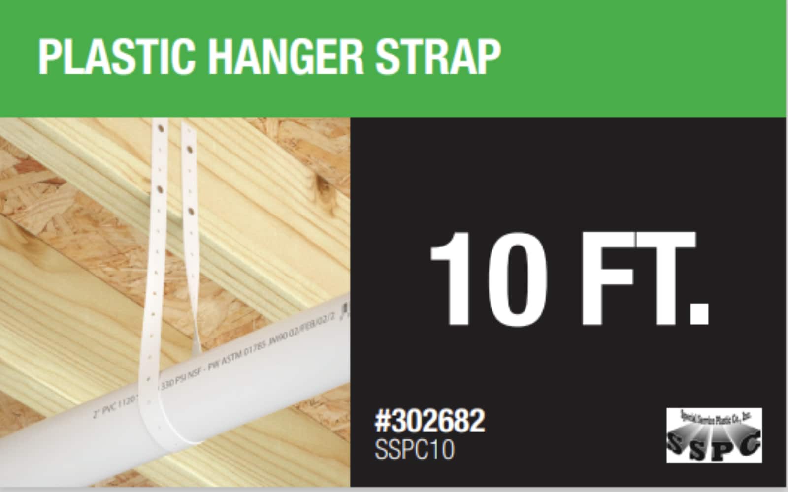 slide 4 of 6, 7/16-in to 7-in dia Plastic Adjustable pipe hanger, 1 ct