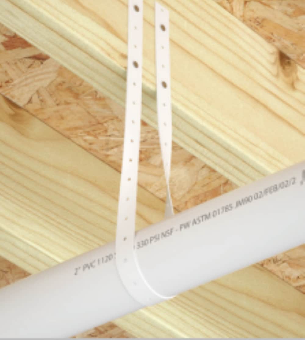 slide 5 of 6, 7/16-in to 7-in dia Plastic Adjustable pipe hanger, 1 ct