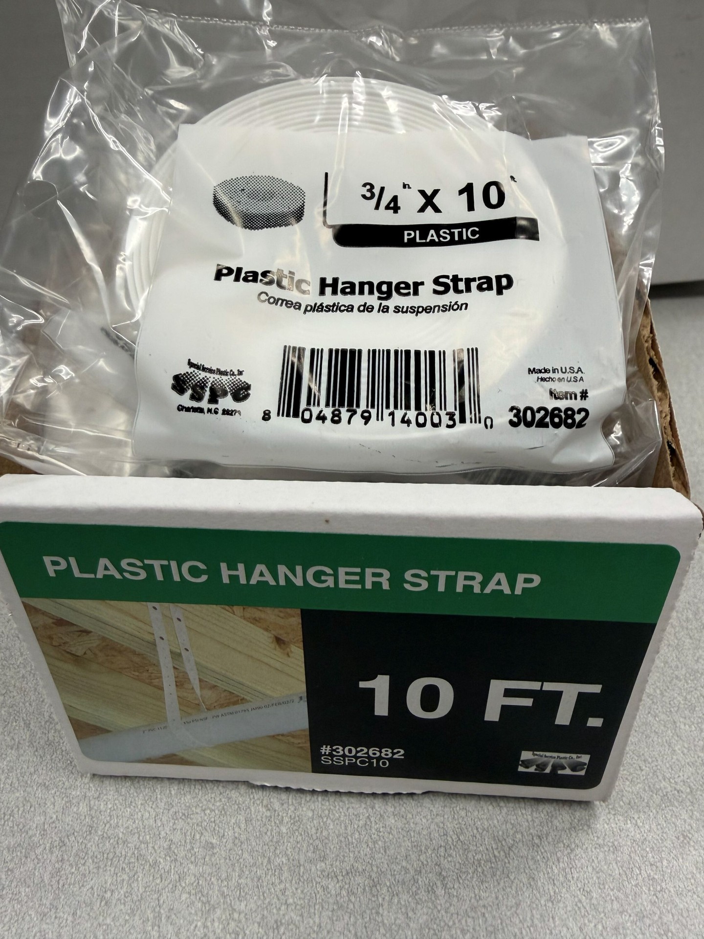 slide 6 of 6, 7/16-in to 7-in dia Plastic Adjustable pipe hanger, 1 ct