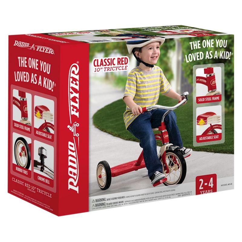 slide 9 of 9, Radio Flyer 10" Classic Tricycle - Red, 1 ct