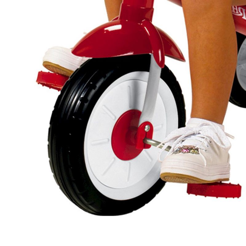 slide 4 of 9, Radio Flyer Steer and Stroll Trike - Red: Adjustable Seat, Steel Frame, EVA Tires, 1 ct