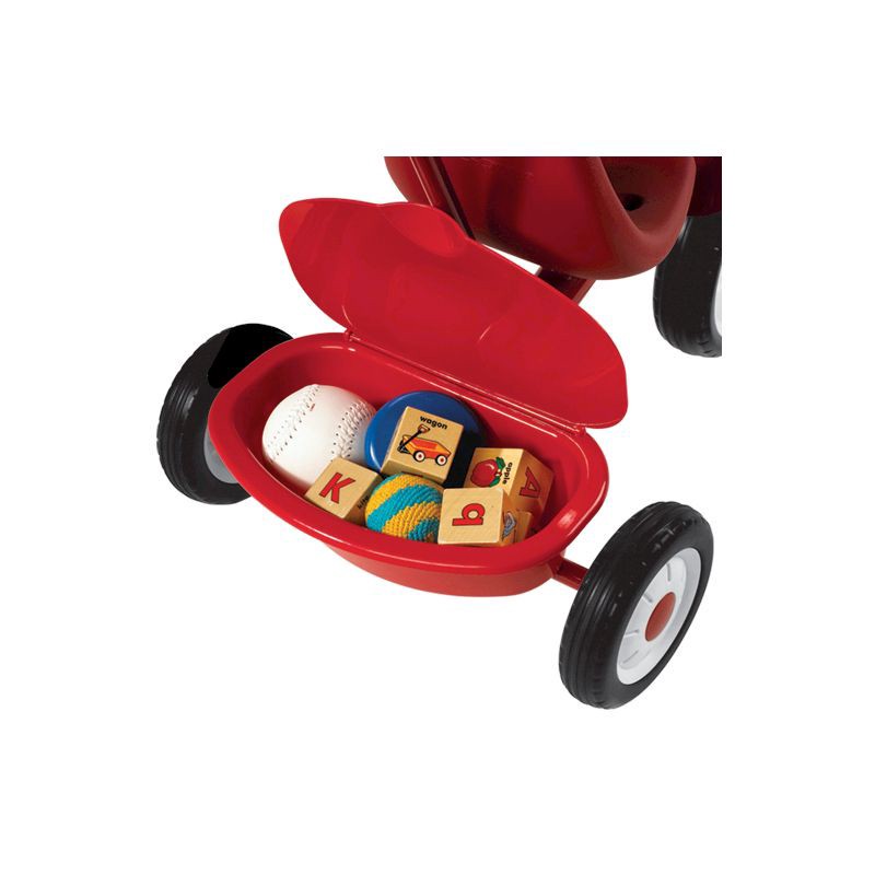slide 5 of 9, Radio Flyer Steer and Stroll Trike - Red: Adjustable Seat, Steel Frame, EVA Tires, 1 ct
