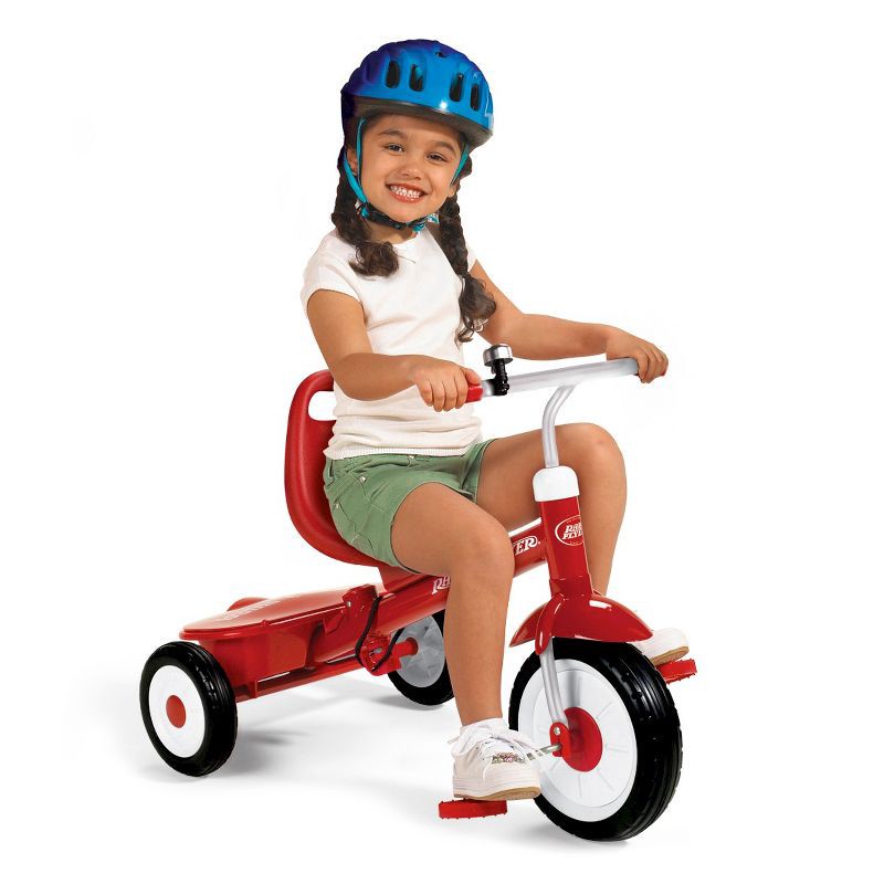 slide 7 of 9, Radio Flyer Steer and Stroll Trike - Red: Adjustable Seat, Steel Frame, EVA Tires, 1 ct
