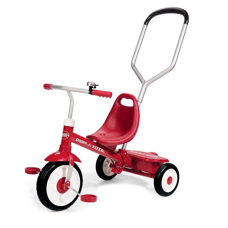 slide 1 of 9, Radio Flyer Steer and Stroll Trike - Red: Adjustable Seat, Steel Frame, EVA Tires, 1 ct
