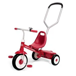 Radio Flyer Steer and Stroll Trike - Red: Adjustable Seat, Steel Frame, EVA Tires