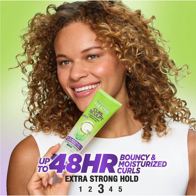 slide 4 of 9, Garnier Fructis Style Curl Sculpt Conditioning Cream Gel - 5.1 fl oz, 5.1 fl oz