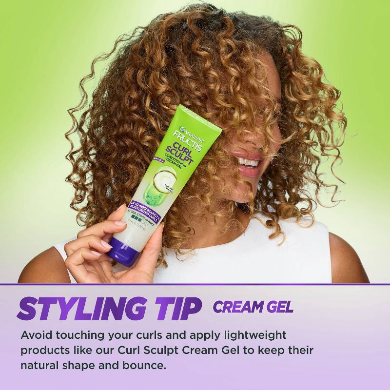 slide 6 of 9, Garnier Fructis Style Curl Sculpt Conditioning Cream Gel - 5.1 fl oz, 5.1 fl oz