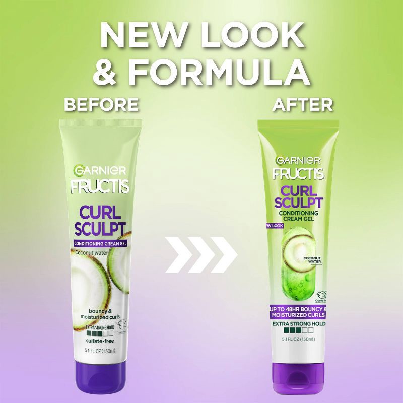 slide 8 of 8, Garnier Fructis Style Curl Sculpt Conditioning Cream Gel - 5.1 fl oz, 5.1 fl oz