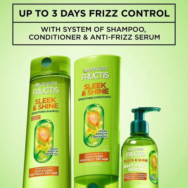 slide 5 of 10, Garnier Fructis Sleek & Shine Anti-Frizz Serum - 5.1 fl oz, 5.1 fl oz