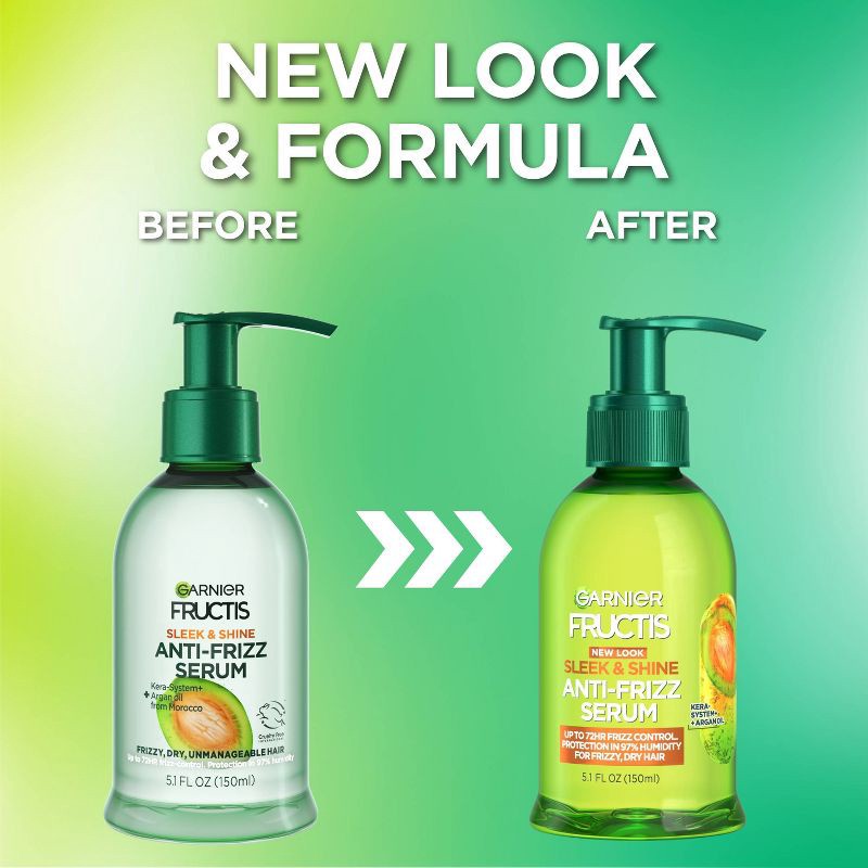 slide 5 of 7, Garnier Fructis Sleek & Shine Anti-Frizz Serum - 5.1 fl oz, 5.1 fl oz