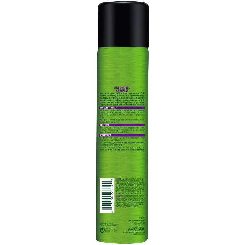 slide 2 of 4, Garnier Fructis Style Full Control Anti-Humidity Ultra Strong Hold Hairspray - 8.25oz, 8.25 oz