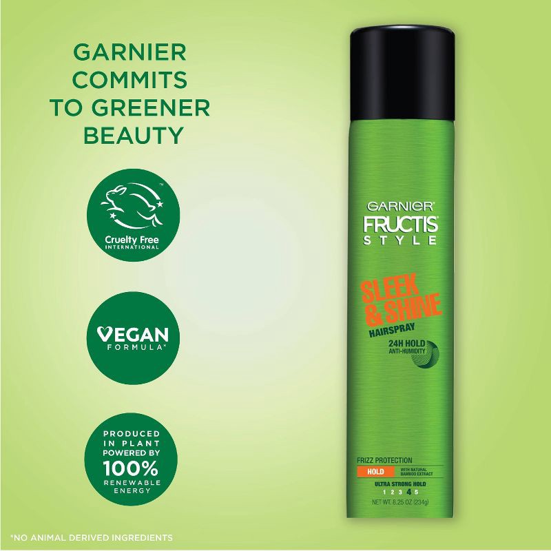slide 8 of 9, Garnier Fructis Style Sleek & Shine Hairspray - 8.25oz, 8.25 oz