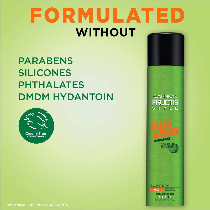 slide 9 of 9, Garnier Fructis Style Sleek & Shine Hairspray - 8.25oz, 8.25 oz