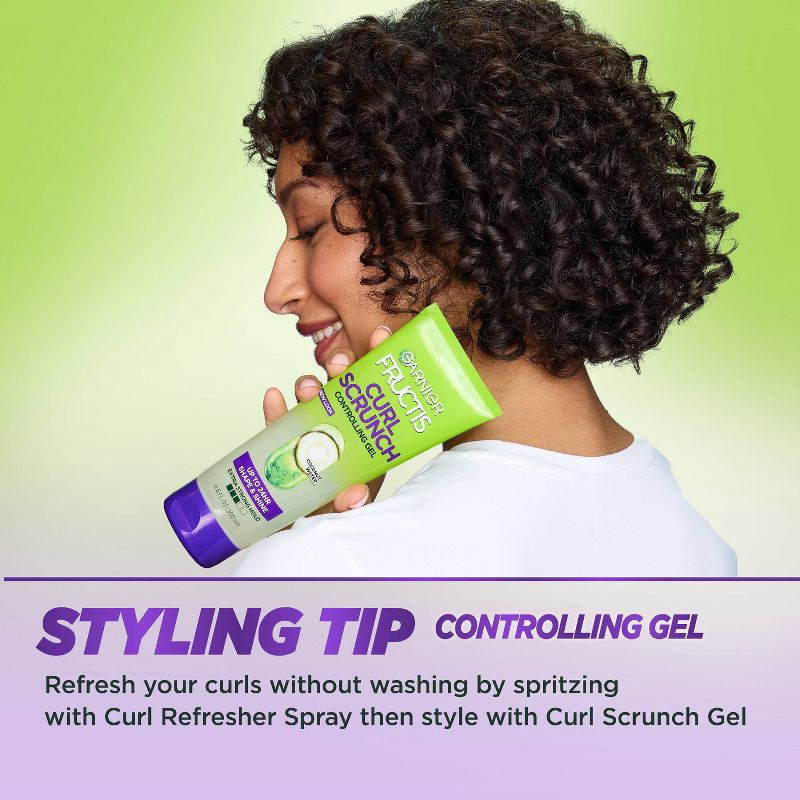 slide 6 of 9, Garnier Fructis Style Curl Scrunch Extra Strong Hold Controlling Gel - 6.8 fl oz, 6.8 fl oz
