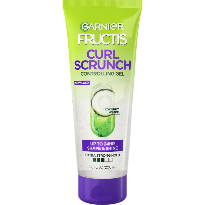 slide 1 of 7, Garnier Fructis Style Curl Scrunch Extra Strong Hold Controlling Gel - 6.8 fl oz, 6.8 fl oz