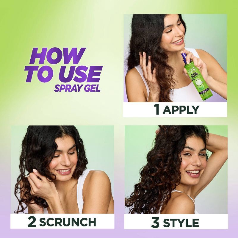 slide 5 of 9, Garnier Fructis Style Curl Shape Defining Spray Gel - 8.5 fl oz, 8.5 fl oz