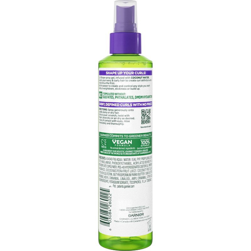 slide 6 of 7, Garnier Fructis Style Curl Shape Defining Spray Gel - 8.5 fl oz, 8.5 fl oz