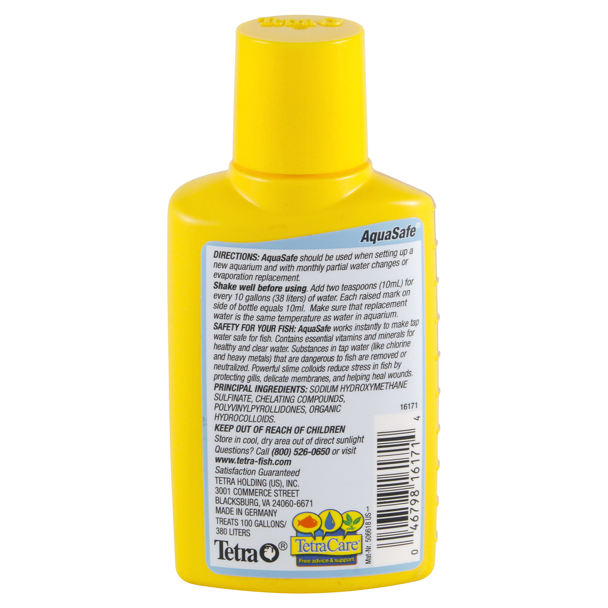 slide 2 of 2, Tetra Water Conditioner Aquasafe For All Freshwater Aquariums Maintenance Bottle, 3.38 fl oz