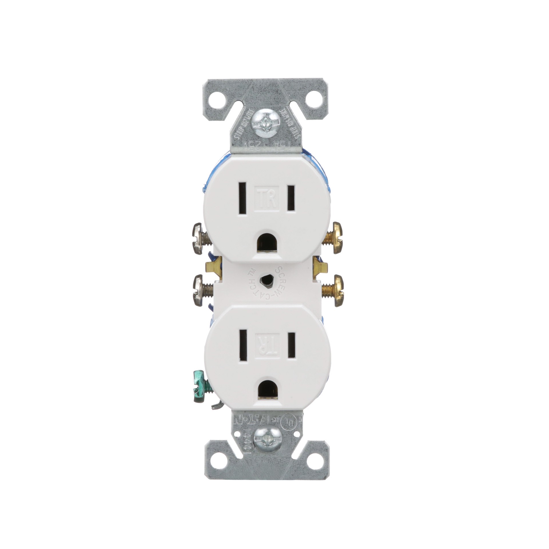 slide 1 of 6, Eaton 15 -Amp 125-volt Tamper Resistant Residential Duplex Outlet , White, 1 ct