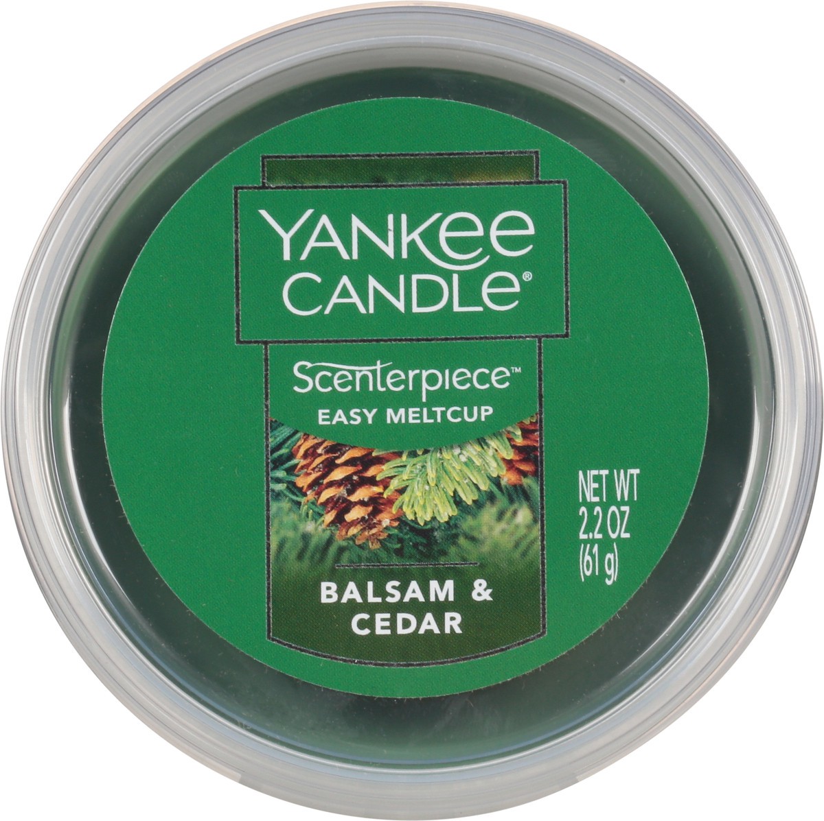 slide 9 of 11, Yankee Candle Scenterpiece Wax Cup Balsam & Cedar, 2.2 oz
