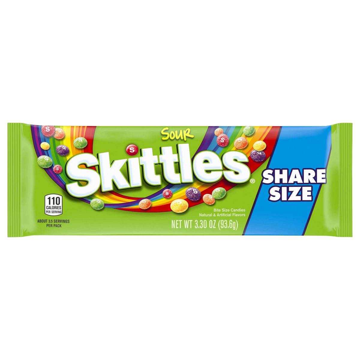 slide 1 of 8, SKITTLES Sour Fruity Candy Share Size, 3.3 oz. Bag, 3.3 oz