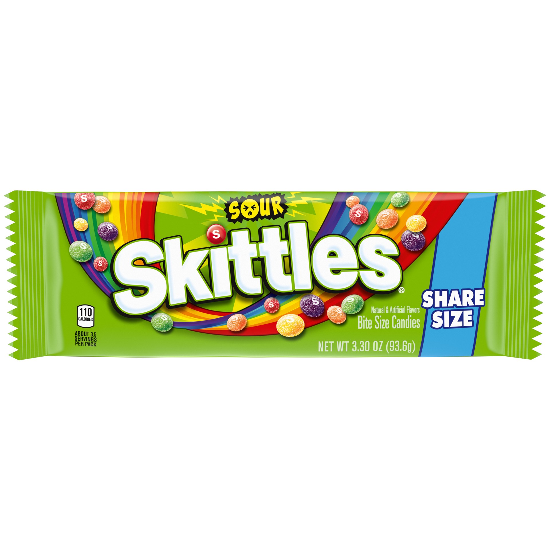 slide 1 of 8, SKITTLES Sour Candy, Share Size, 3.3 oz Bag, 3.3 oz