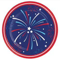 Party Creations Patriotic 7-Inch Paper Plates, 8 ct