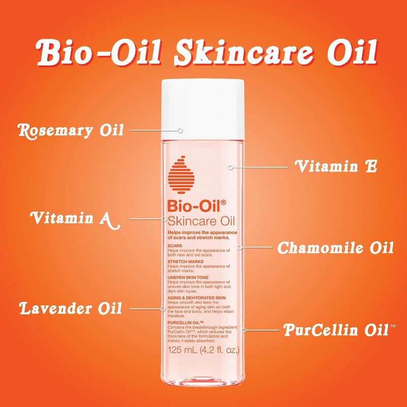 slide 8 of 12, Bio-Oil Skincare Oil For Scars and Stretchmarks, Serum Hydrates Skin, Reduce Appearance of Scars Calendula- 4.2 fl oz, 4.2 fl oz