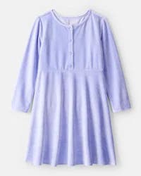 Oshkosh Girls Cozy Rib Dress - Blue Lavender 5