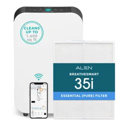 Alen BreatheSmart 35i Pure 4 -Speed Smart Compatible White ( Covers: 500-sq ft ) Console