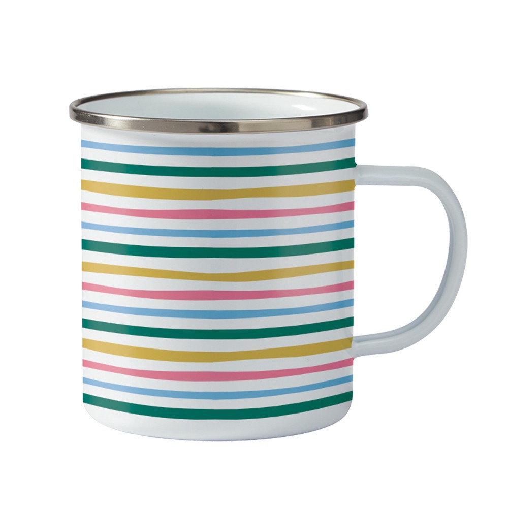 slide 3 of 3, 15.5oz. White Metal Sublimation Camping Mug By Make Market, 15.5 oz