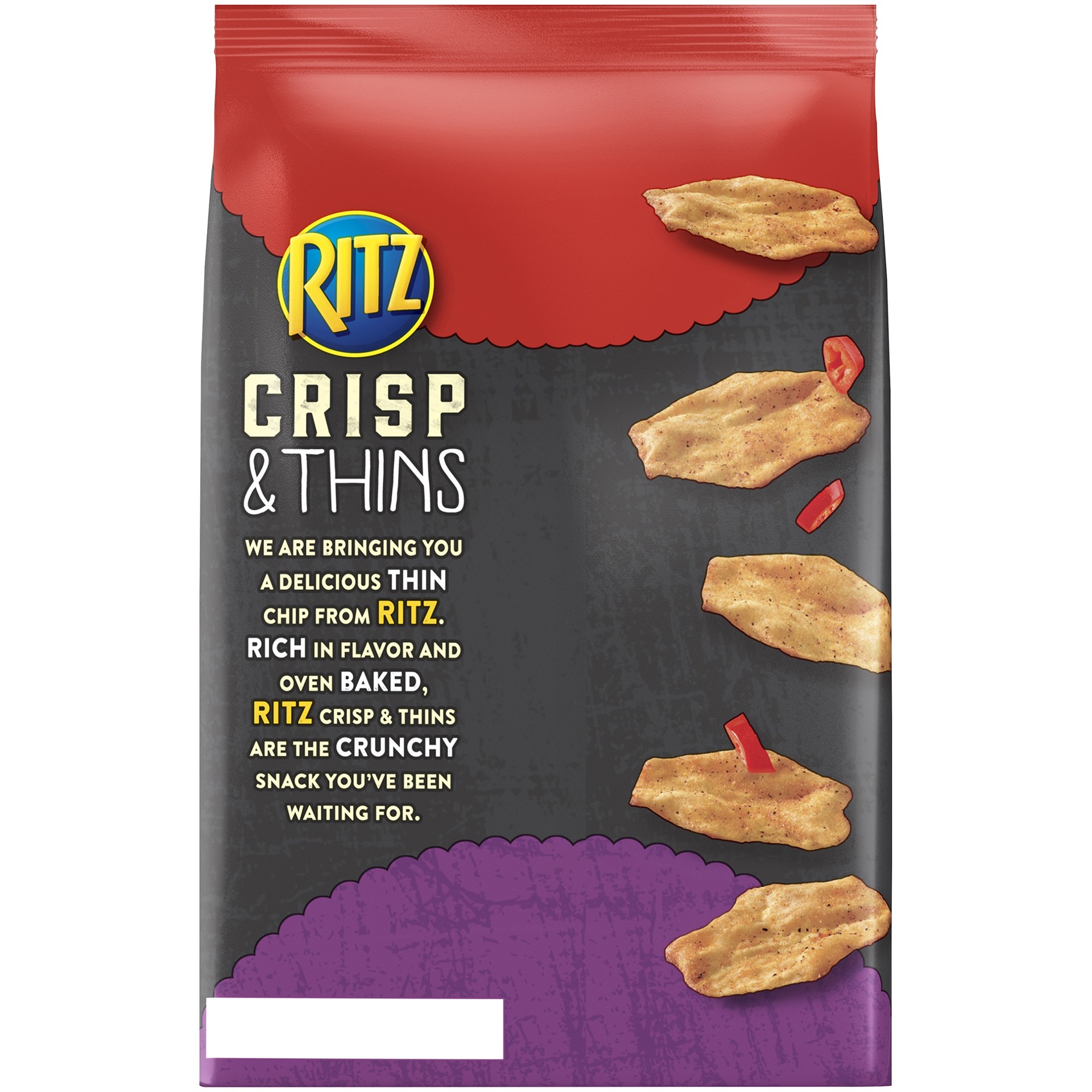 slide 4 of 5, Ritz Potato & Wheat Chips Crisp & Thins Oven Baked Not Fried Sweet Chili & Sour Cream, 7.1 oz