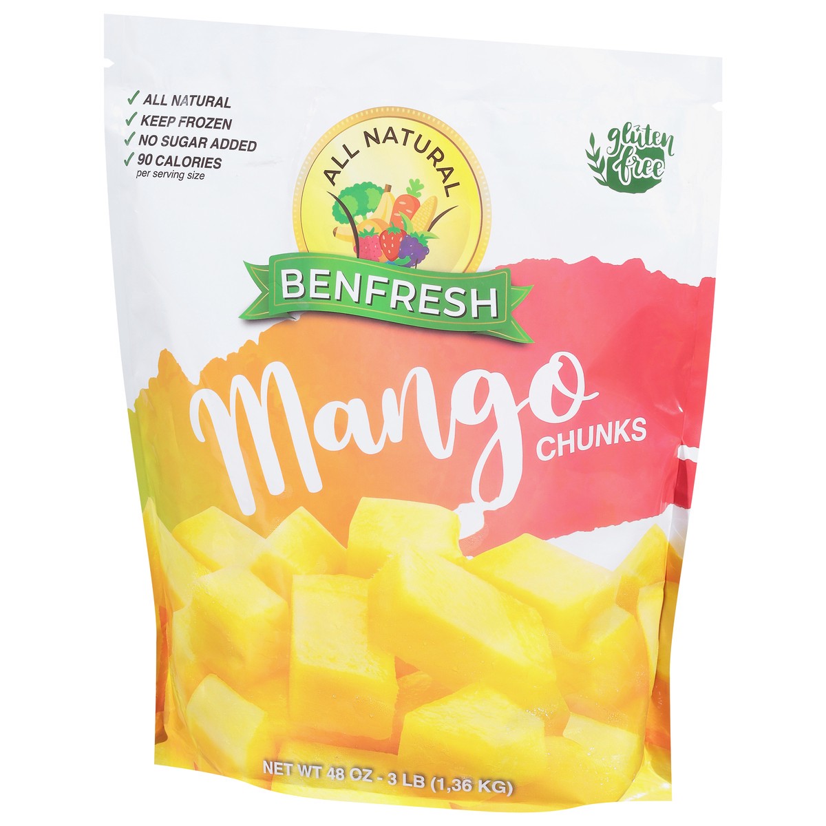 slide 9 of 9, Benfresh Chunks Mango - 48 oz, 48 oz