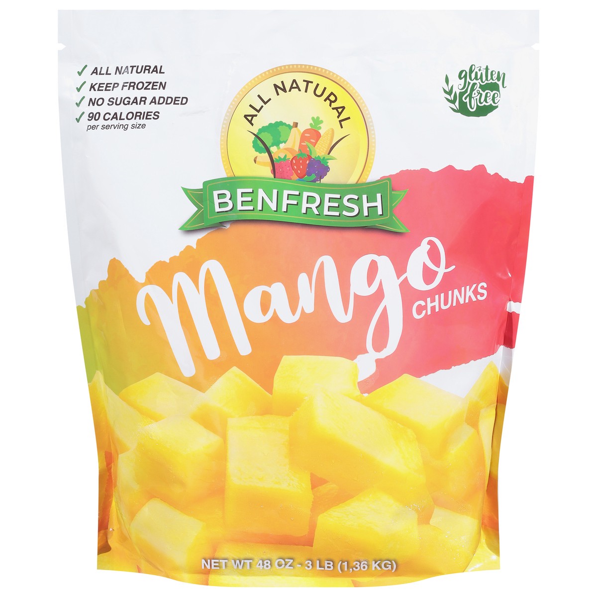 slide 1 of 9, Benfresh Chunks Mango - 48 oz, 48 oz