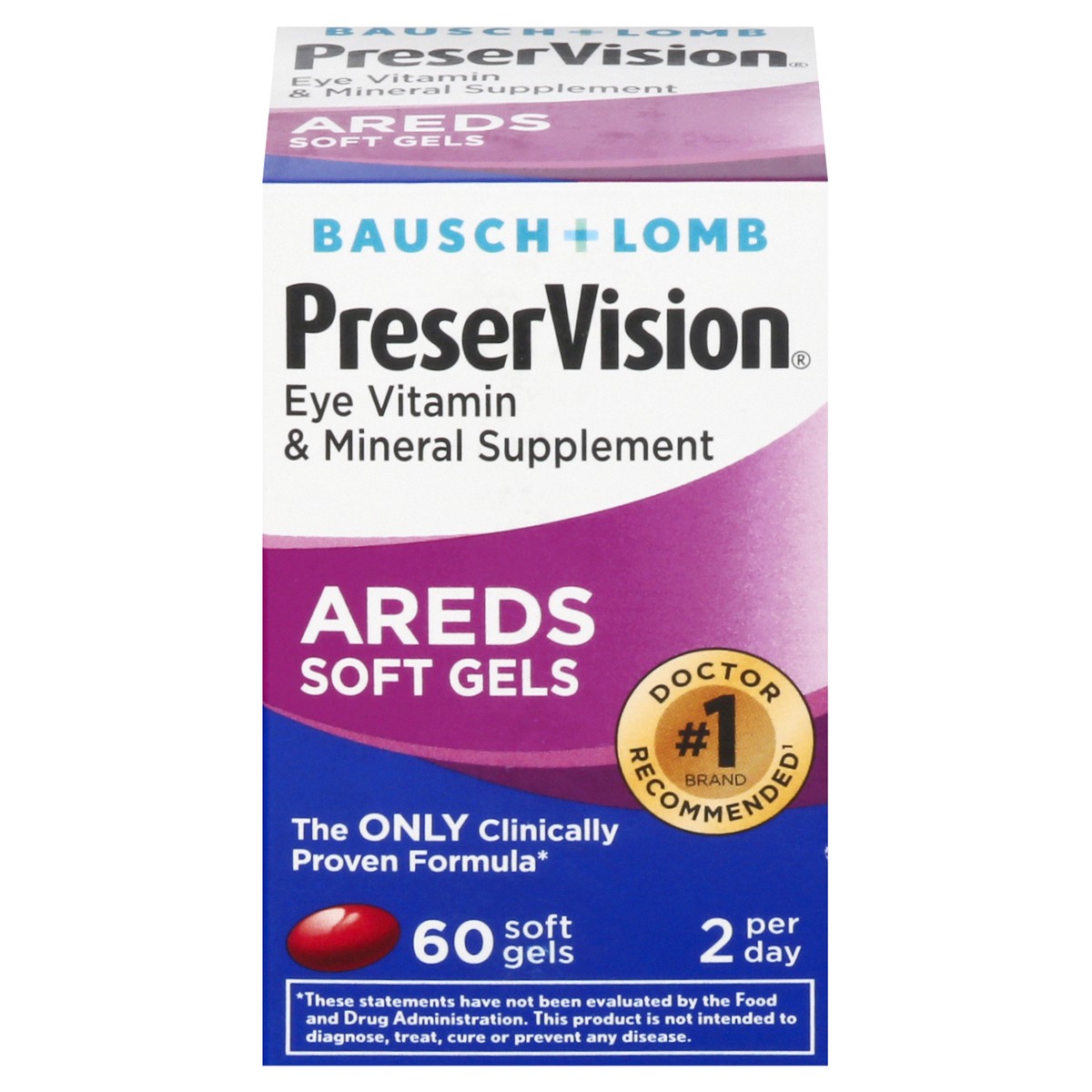 slide 1 of 13, Bausch & Lomb Preservision Prevision Eye Vitamn, 60 ct