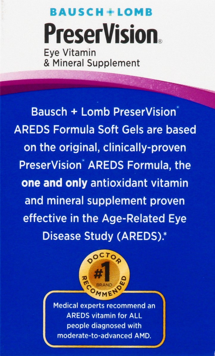 slide 9 of 13, Bausch & Lomb Preservision Prevision Eye Vitamn, 60 ct